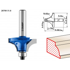 ЗУБР 31.8 x 15 мм, радиус 9.5 мм, фреза кромочная калевочная №1, Профессионал (28700-31.8) в Актобе