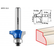 ЗУБР 22.2 x 9.4 мм, радиус 4.8 мм, фреза кромочная калевочная №1, Профессионал (28701-22.2) в Алматы