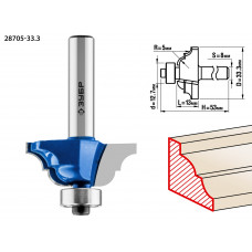 ЗУБР 33.3 x 13 мм, радиус 5 мм, фреза кромочная калевочная №4, Профессионал (28705-33.3) в Актобе