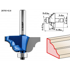ЗУБР 42.8 x 19 мм, радиус 6.3 мм, фреза кромочная калевочная №4, Профессионал (28705-42.8) в Алматы