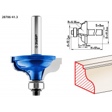 ЗУБР 41.3 x 18 мм, радиус 6.3 мм, фреза кромочная калевочная №5, Профессионал (28706-41.3) в Алматы