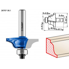 ЗУБР 38.1 x 18 мм, радиус 6.3 мм, фреза кромочная калевочная №6, Профессионал (28707-38.1) в Алматы