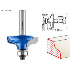 ЗУБР 38.1 x 15 мм, радиус 6.3 мм, фреза кромочная калевочная №8, Профессионал (28710-38.1) в Актобе
