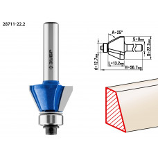 ЗУБР 22.2 x 13 мм, фреза кромочная калевочная (фасочная) №9, Профессионал (28711-22.2) в Алматы