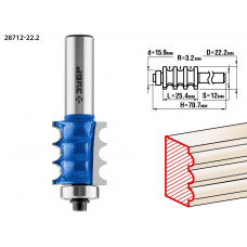 ЗУБР 22.2 x 26 мм, радиус 3 мм, фреза кромочная фигурная №1, Профессионал (28712-22.2) в Алматы