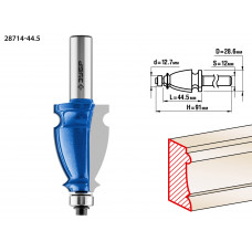 ЗУБР 44.5 x 28 мм, хвостовик 12 мм, фреза кромочная фигурная №3, Профессионал (28714-44.5) в Актобе