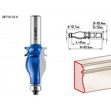 ЗУБР 25.4 x 41 мм, хвостовик 12 мм, фреза кромочная фигурная №5, Профессионал (28716-25.4) в Алматы