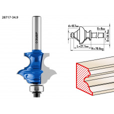 ЗУБР 34.9 x 25.4 мм, хвостовик 8 мм, фреза кромочная фигурная №6, Профессионал (28717-34.9) в Актобе