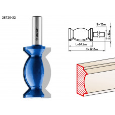 ЗУБР 32 x 57 мм, хвостовик 12 мм, фреза кромочная фигурная №9, Профессионал (28720-32) в Актобе