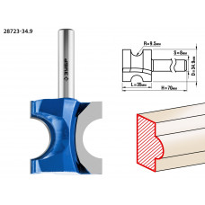 ЗУБР 34.9 x 35 мм, радиус 9.5 мм, фреза полустержневая, Профессионал (28723-34.9) в Актобе