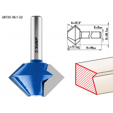 ЗУБР 38.1 x 22 мм, фреза кромочная конусная, Профессионал (28725-38.1-22) в Алматы