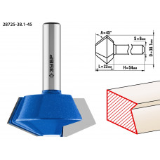 ЗУБР 38.1 x 22 мм, фреза кромочная конусная, Профессионал (28725-38.1-45) в Алматы