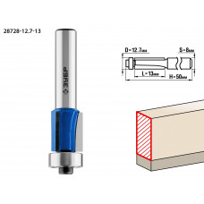 ЗУБР 12.7 x 13 мм, хвостовик 8 мм, фреза кромочная с нижним подшипником (3 лезвия), Профессионал (28728-12.7-13) в Актобе