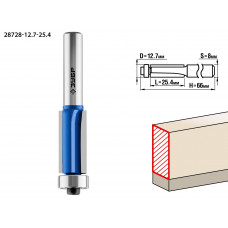ЗУБР 12.7 x 25.4 мм, хвостовик 8 мм, фреза кромочная с нижним подшипником (3 лезвия), Профессионал (28728-12.7-25.4) в Актобе