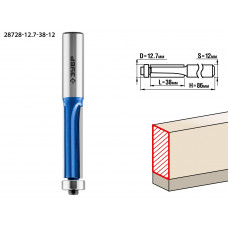 ЗУБР 12.7 x 38 мм, хвостовик 12 мм, фреза кромочная с нижним подшипником (3 лезвия), Профессионал (28728-12.7-38-12) в Актобе