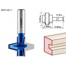 ЗУБР 38.1 x 28.6 мм, хвостовик 12 мм, фреза пазо-шиповая наборная, Профессионал (28731-38.1-1) в Актобе