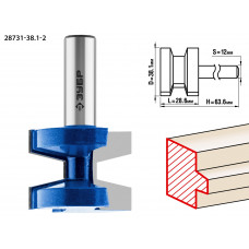 ЗУБР 38.1 x 28.6 мм, хвостовик 12 мм, фреза пазо-шиповая наборная, Профессионал (28731-38.1-2) в Актобе