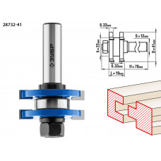ЗУБР 41 x 19 мм, хвостовик 12 мм, фреза комбинированная пазо-шиповая, Профессионал (28732-41) в Актобе