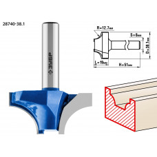 ЗУБР 38.1 x 19 мм, радиус 12.7 мм, фреза пазовая фасонная №1, Профессионал (28740-38.1) в Актобе