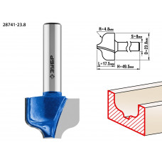 ЗУБР 23.8 x 16 мм, радиус 4.8 мм, фреза пазовая фасонная №2, Профессионал (28741-23.8) в Алматы