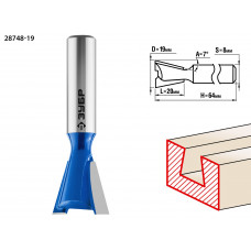 ЗУБР 19 x 20 мм, угол 7°, фреза пазовая фасонная ″Ласточкин Хвост″, Профессионал (28748-19) в Актобе