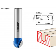 ЗУБР 9.5 x 8 мм, радиус 4.8 мм, фреза пазовая галтельная, Профессионал (28751-9.5-8) в Актобе