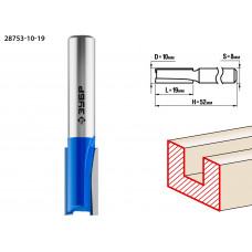 ЗУБР 10 x 19 мм, хвостовик 8 мм, фреза пазовая прямая, Профессионал (28753-10-19) в Актобе