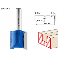ЗУБР 24 x 25 мм, хвостовик 8 мм, фреза пазовая прямая, Профессионал (28753-24-25) в Алматы