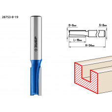 ЗУБР 8 x 19 мм, хвостовик 8 мм, фреза пазовая прямая, Профессионал (28753-8-19) в Актобе