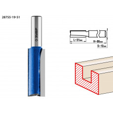 ЗУБР 19 x 51 мм, хвостовик 12 мм, фреза пазовая прямая с нижними подрезателями, Профессионал (28755-19-51) в Актобе