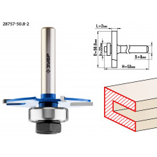 ЗУБР 50.8 x 2 мм, хвостовик 8 мм, фреза горизонтально-пазовая, Профессионал (28757-50.8-2) в Алматы