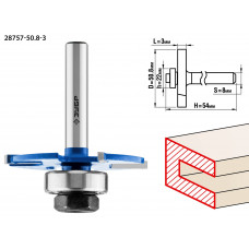 ЗУБР 50.8 x 3 мм, хвостовик 8 мм, фреза горизонтально-пазовая, Профессионал (28757-50.8-3) в Актобе