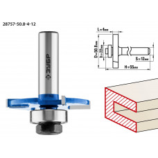 ЗУБР 50.8 x 4 мм, хвостовик 12 мм, фреза горизонтально-пазовая, Профессионал (28757-50.8-4-12) в Алматы