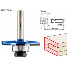 ЗУБР 50.8 x 4 мм, хвостовик 8 мм, фреза горизонтально-пазовая, Профессионал (28757-50.8-4) в Алматы