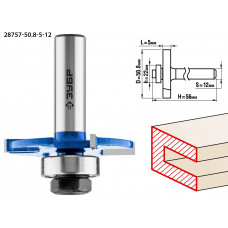 ЗУБР 50.8 x 5 мм, хвостовик 12 мм, фреза горизонтально-пазовая, Профессионал (28757-50.8-5-12) в Актобе