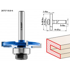 ЗУБР 50.8 x 6 мм, хвостовик 8 мм, фреза горизонтально-пазовая, Профессионал (28757-50.8-6) в Алматы
