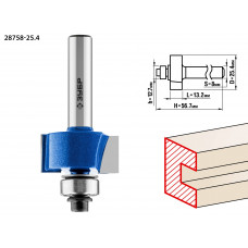 ЗУБР 25.4 x 13 мм, хвостовик 8 мм, фреза фальцевая, Профессионал (28758-25.4) в Алматы