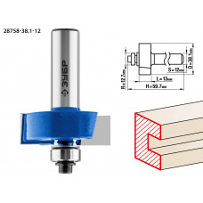 ЗУБР 38.1 x 13 мм, хвостовик 12 мм, фреза фальцевая, Профессионал (28758-38.1-12) в Актобе