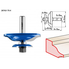 ЗУБР 79.4 x 25.4 мм, хвостовик 12 мм, фреза фигирейная двухсторонняя, Профессионал (28763-79.4) в Актобе