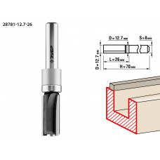 ЗУБР 12.7 x 26 мм, хвостовик 8 мм, фреза пазовая прямая с верхним подшипником, Профессионал (28781-12.7-26) в Алматы