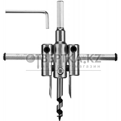 ЗУБР d 40-120 мм, глубина реза 30 мм, регулируемое сверло по дереву (29440-120)