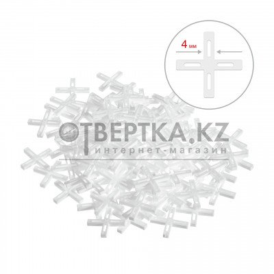 ЗУБР 4 мм, 100 шт, крестики для плитки (33811-4)