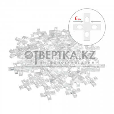 ЗУБР 6 мм, 75 шт, крестики для плитки (33811-6)