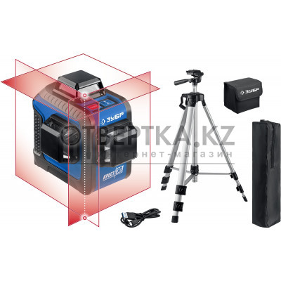 ЗУБР КРЕСТ 3D, №2, 20 - 70 м, лазерный нивелир, Профессионал (34908-2) 34908-2_z01