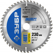 ЗУБР Чисторез, 230 x 30 мм, 48Т, пильный диск по дереву, Профессионал (36905-230-30-48) в Атырау