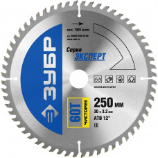 ЗУБР Чисторез, 250 x 30 мм, 60Т, пильный диск по дереву, Профессионал (36905-250-30-60) в Атырау