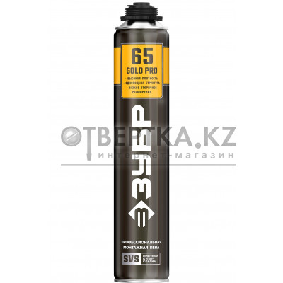 ЗУБР GOLD PRO 65, 850 мл, мелкопористая, c выходом до 65 л, пистолетная, монтажная пена (41157) 41157_X