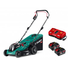 ЗУБР 40 В (2x20В), 400 мм, 2 АКБ LMS (4 Ач), газонокосилка аккумуляторная бесщеточная (ГКЛ-4040-42)