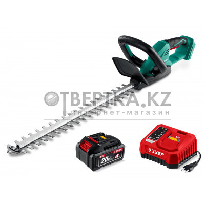 ЗУБР 20 В, 510 мм, 1 АКБ LMS (4 Ач), кусторез аккумуляторный (КРА-2051-41)