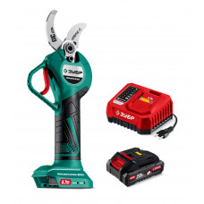 ЗУБР 20 В, 30 мм макс. рез, 1 АКБ LMS (2 Ач), секатор аккумуляторный (СКБ-2030-21)